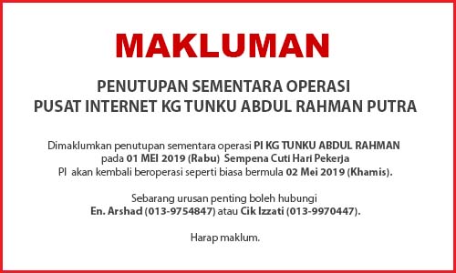 NOTIS PENUTUPAN PI hari pekerja