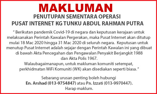 NOTIS PENUTUPAN PIcovid 19